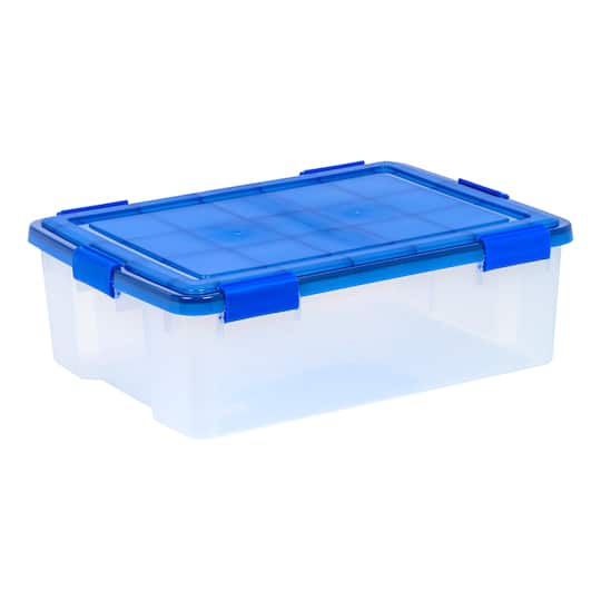 IRIS® Letter & Legal Size Element Resistant Clear File Box
